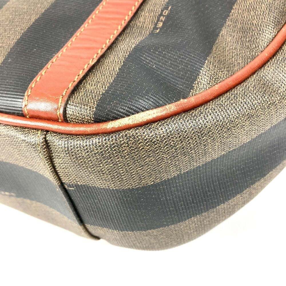 FENDI Vintage Logo Pecan Tote Bag, Flap Handbag, Leather, Men's & Women's, Khaki - Picture 6 of 16